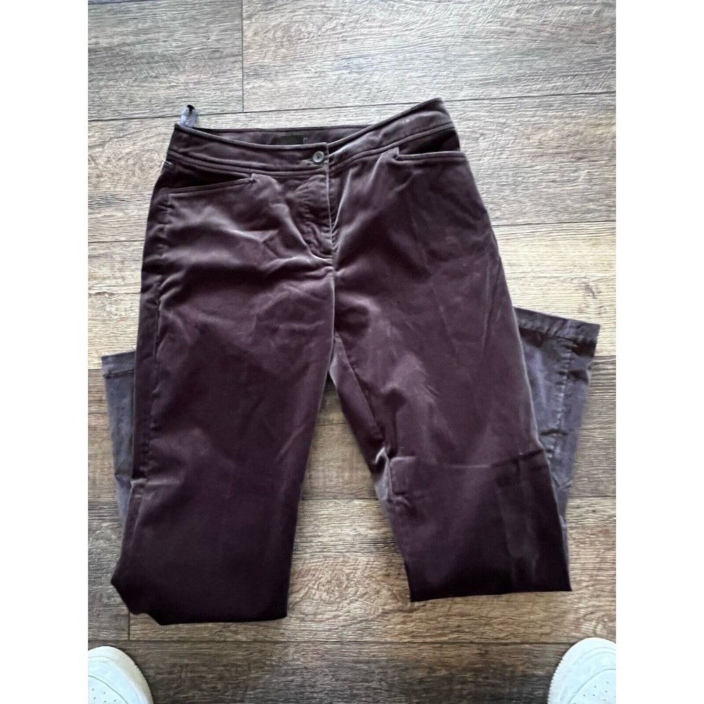 EILEEN FISHER Brown Velvet Pants Size XS - Picture 6 of 11